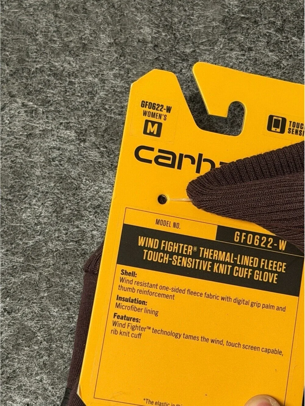 Carhartt Women Wind Fighter Thermal Lined Fleece Touchscreen Gloves M Blackberry